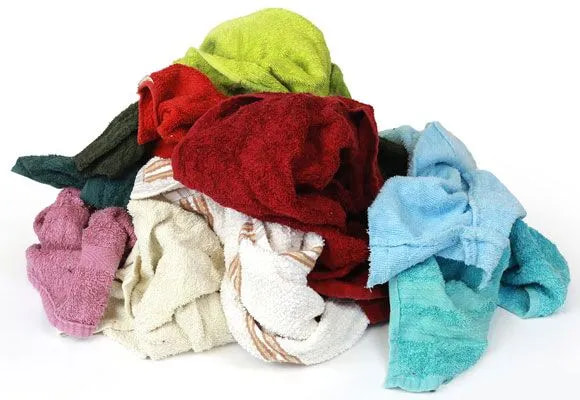 Bulk colored & white towel wiping rags wholesale