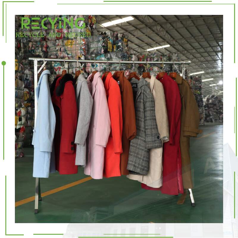 High Quality Second Hand Winter Long Wool Coat